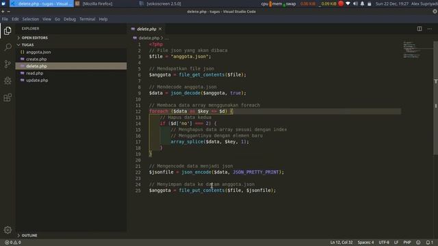 MENGHAPUS DATA JSON DENGAN PHP#5 смотреть онлайн