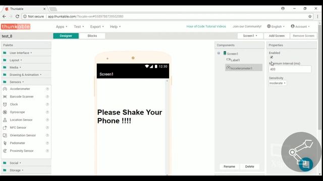Thunkable Tutorial #8 -Use accelerometer component | android application without coding | In Hindi смотреть онлайн