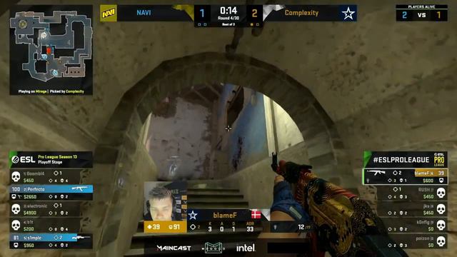 ПОСЛЕДНЯЯ ИГРА ДЛЯ НАВИ В ПЛЕЙ ОФФ! NaVi vs Complexity ESL Pro League Season 13 CSGO смотреть онлайн