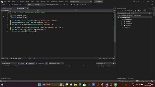 How to connect mongodb with visual studio 2022 смотреть онлайн