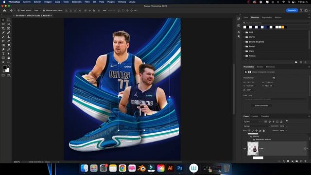 Photoshop Tutorial | Fotomontaje Deportivo Luka Dončić | Sport Poster Design смотреть онлайн
