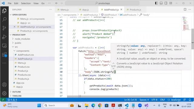 React "Fetch POST" смотреть онлайн