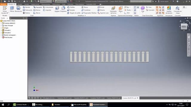 AUTODESK INVENTOR VBA - GENERADOR DE RIELES Y CANALETAS смотреть онлайн