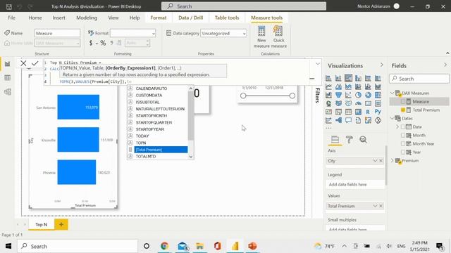 How to Use the TopN DAX function in Power BI смотреть онлайн
