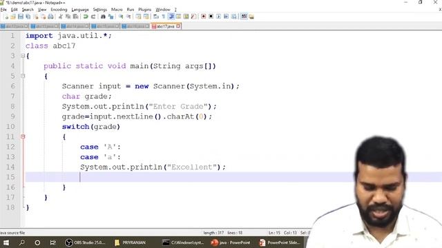 switch statement in java | switch case char input | java switch statement program #24 смотреть онлайн