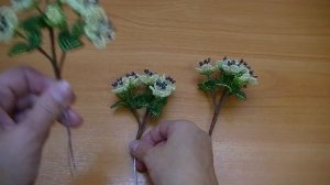 Дерево из бисера. Цветущий бонсай. Часть 2.