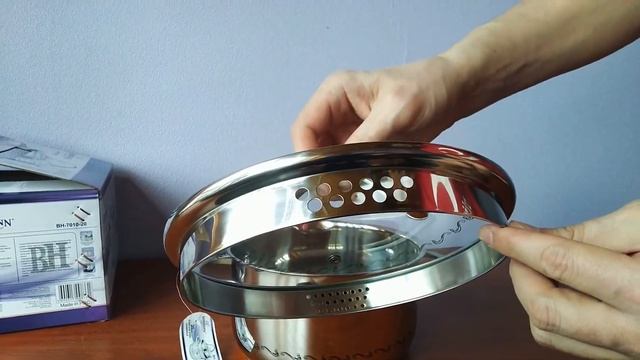 Кастрюля Bohmann BH 7010-20 с рисунком на корпусе и на крышке, объём 3,4 литра, материал: нержавейк смотреть онлайн