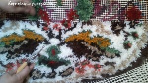 Ковровая вышивка - это просто! Закрепление нити.