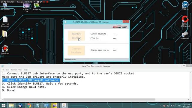 ELM327 500 kbps to 38.400 kbps, and vice versa, baud rate change. Constant speed change смотреть онлайн