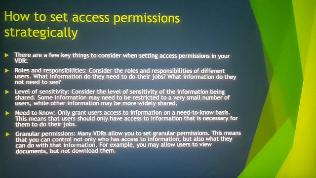 Set Access Permissions in Your Virtual Data Room Strategically смотреть онлайн