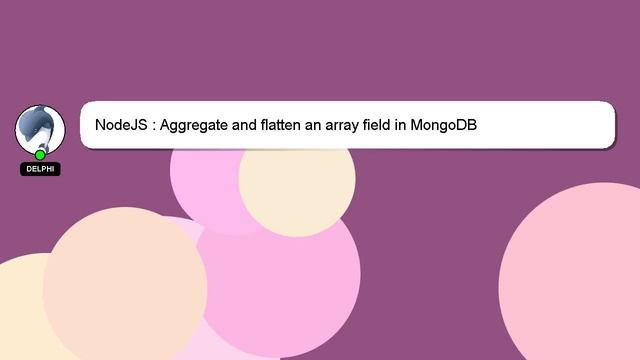 NodeJS : Aggregate and flatten an array field in MongoDB смотреть онлайн