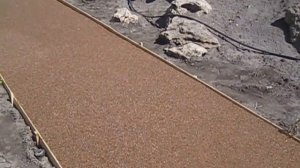 Садовые дорожки из янтарной гальки.