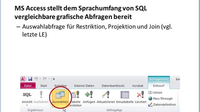 0604: Datenbanken mit MS Access -LE06- Teil04 - SQL in MS Access anwenden смотреть онлайн