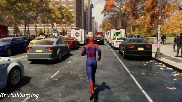 Spider-Man PS4 in 2020 Walk Around In New York City (people and traffic) смотреть онлайн