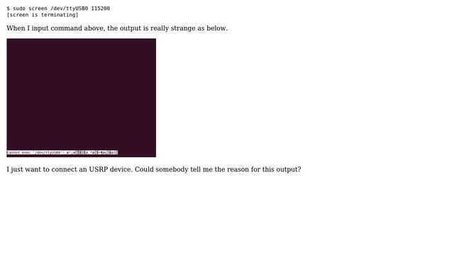 Ubuntu: Problem when using screen on /dev/ttyUSB0 смотреть онлайн