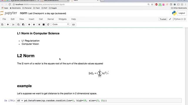 Norm (L1, L2) - measure vector size or length with example смотреть онлайн
