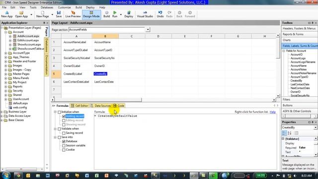 Initialize Field Values - Iron Speed Designer V9.0 смотреть онлайн