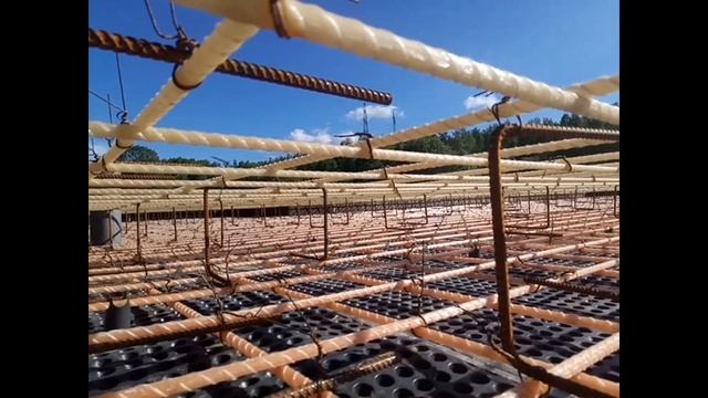 Железобетонная монолитная плита 300мм 15х15метров. Фундамент. смотреть онлайн