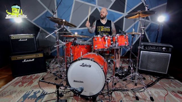 GRAVE e PESADA Ludwig Mod Orange Classic Maple com Surdo 18" смотреть онлайн