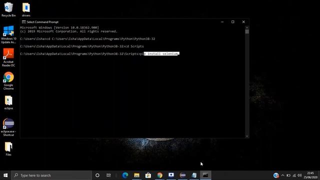 Install Selenium with Python using pip on Windows 10 смотреть онлайн