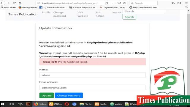 how to create profile update from php part 4 смотреть онлайн