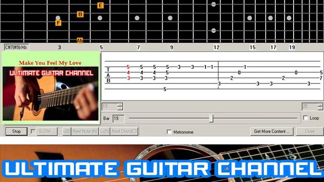 [Guitar Solo Tab] Make You Feel My Love (Adele) смотреть онлайн