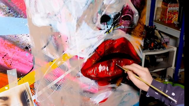 How To Paint Pop Art Painting with Abstract Painting Background | Lola смотреть онлайн