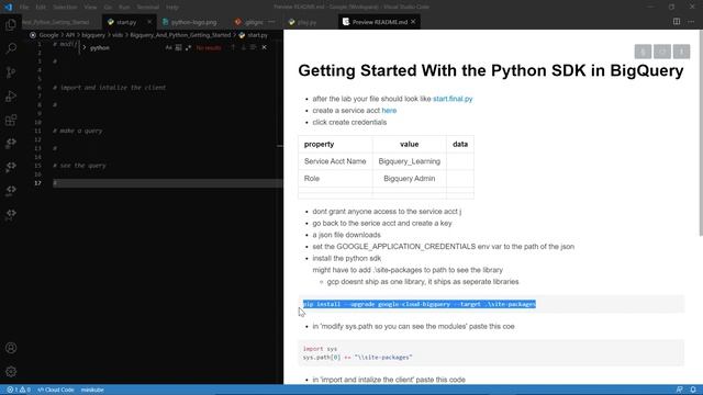 Getting Started With the Python SDK in Google Bigquery смотреть онлайн