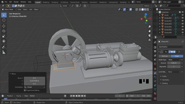 Let's Model Twin Steam Engine in Blender 2.9 смотреть онлайн