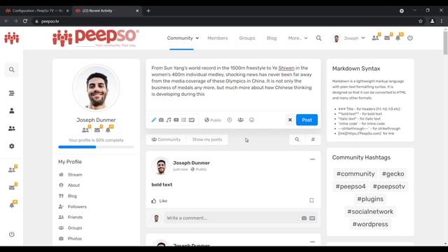PeepSo Feature Highlights: Markdown смотреть онлайн