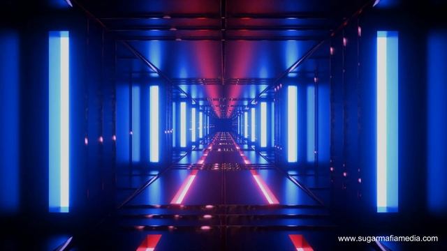 Neon Space Futuristic Room Cyber Green Screen Background - Royalty Free смотреть онлайн