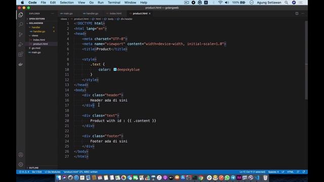 Tutorial Golang Website Development Bahasa Indonesia смотреть онлайн