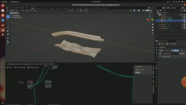 สร้างทางด่วนด้วย geometry node(Blender 3.1) Highway with geometry node смотреть онлайн