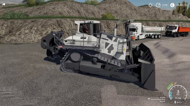 Farming Simulator 19 - LIEBHERR PR 776 Giant Bulldozer Pushes Gravel