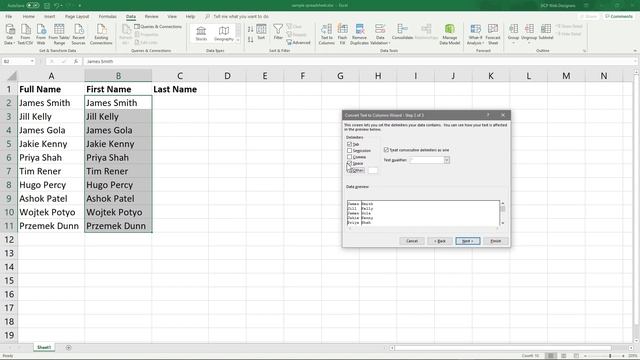 Excel Split Content Into Two Cells - [ Text Example ] смотреть онлайн