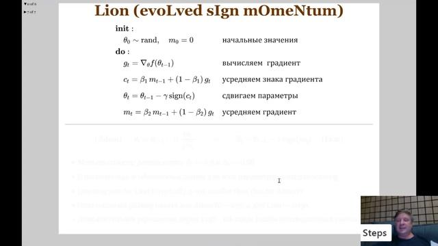 Оптимизаторы для глубокого обучения: SGD, Adam, AdamW и Lion - немного математики для практиков смотреть онлайн