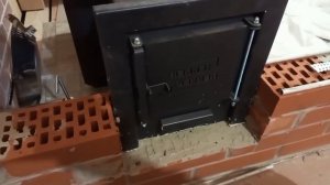 Портал для банной печи из кирпича. #портализкирпича