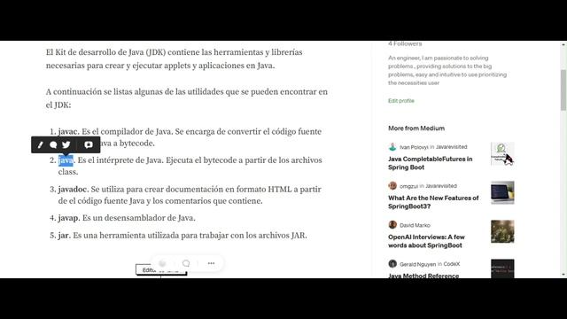 4. Elementos Importantes del SDK de Java смотреть онлайн