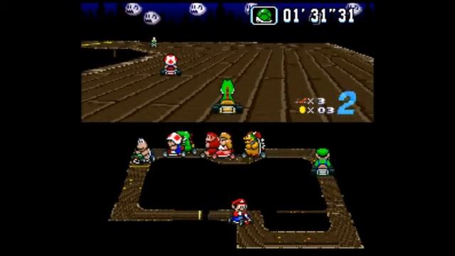 Let's play: Super Mario Kart SNES: How-to beat Mario Kart GP 50cc Mushroom Cup смотреть онлайн