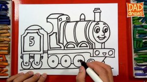 How to draw James from Thomas and Friends