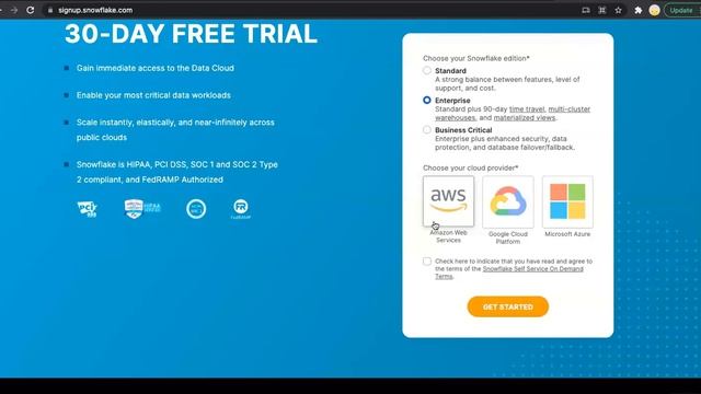 Snowflake Free Trial Account Setup смотреть онлайн