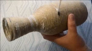 Ваза своими руками из стеклянной бутылки. Украшение бутылок своими руками. Ваза для цветов. МК.