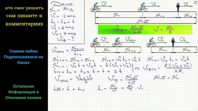 Физика Велосипедист ехал из одного города в другой Половину пути он ехал со скоростью 12 км/ч Далее смотреть онлайн