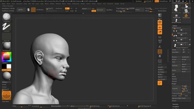 Скульпт головы девушки/Head sculpting female смотреть онлайн