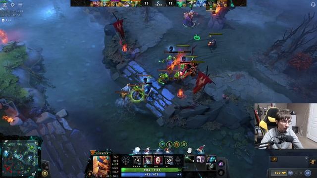 Dota 2 Мэтиас взял Эмбер спирита в мид. Я взял Сайленсера, чтобы помогать ему гл смотреть онлайн