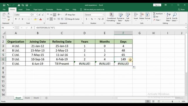 How to calculate Work Experience in Excel смотреть онлайн