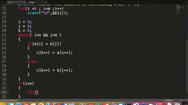 C Program to Merge Two Sorted Arrays into a Third Sorted Array, Why the Complexity is O(n+m) смотреть онлайн