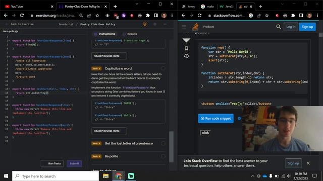 Learn JavaScript on Exercism: Poetry Door Club Policy смотреть онлайн