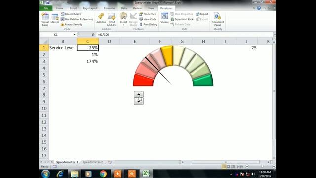 HOW TO CREATE A SPEEDOMETER GRAPH IN EXCEL смотреть онлайн
