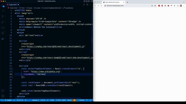React Masterclass #99 - The React.createElement Method II (Passing Props) смотреть онлайн